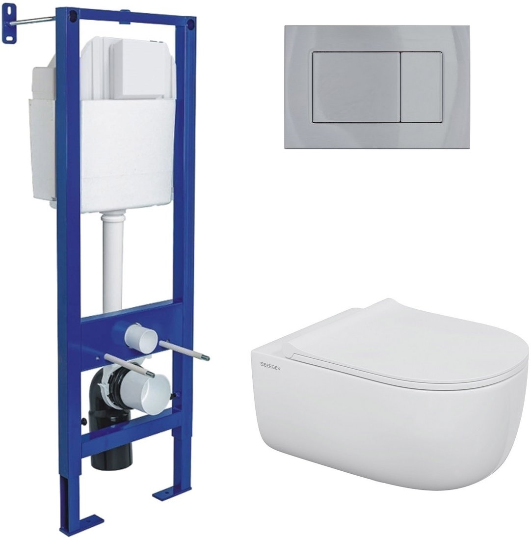 

Унитаз подвесной Berges Wasserhaus Ego 043359 (с сиденьем)