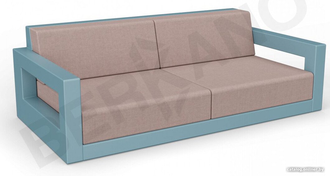 Садовый диван Berkano Quarter lounge с подушками 250_009_20 (бирюзовый/кофейный)