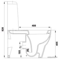Унитаз напольный Керамин Арктик с жестким сиденьем