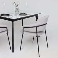 Кухонный стол Алвест AV 1209 120-160х80 (мрамор белый/черный)