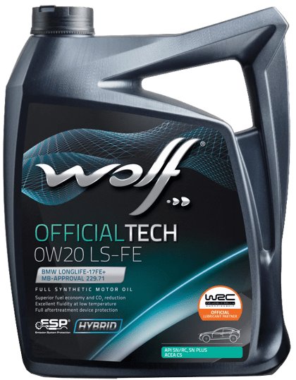 

Моторное масло Wolf OfficialTech 0W-20 LS-FE 4л