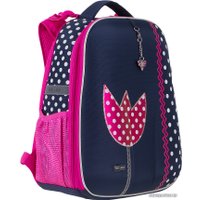 Школьный рюкзак Mike&Mar Тюльпан (темно-синий/розовый)