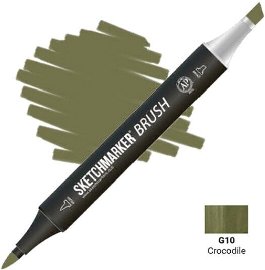 

Маркер художественный Sketchmarker Brush Двусторонний G10 SMB-G10 (крокодил)