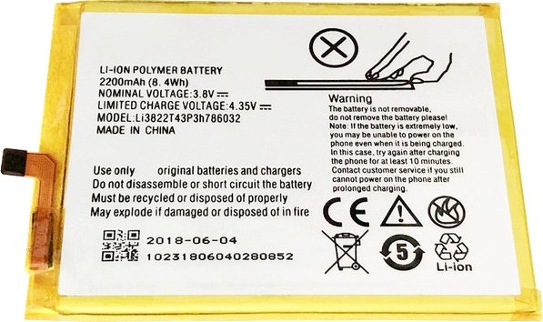 

Аккумулятор для телефона Копия ZTE Li3822T43P3H786032