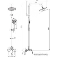 Душевая система  Deante Neo Boro NER N1RK
