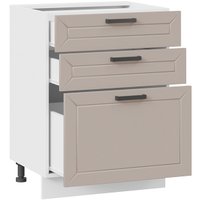 Шкаф напольный Трия Лорас 1Н6Я3 (белый/холст латте) в Лиде