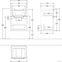  Villeroy & Boch Тумба под умывальник Subway 2.0 A90610DH