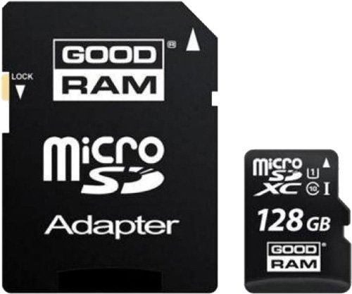 

Карта памяти GOODRAM microSDXC (Class 10) 128GB + адаптер [SDU128GXCUHS1AGRR10]