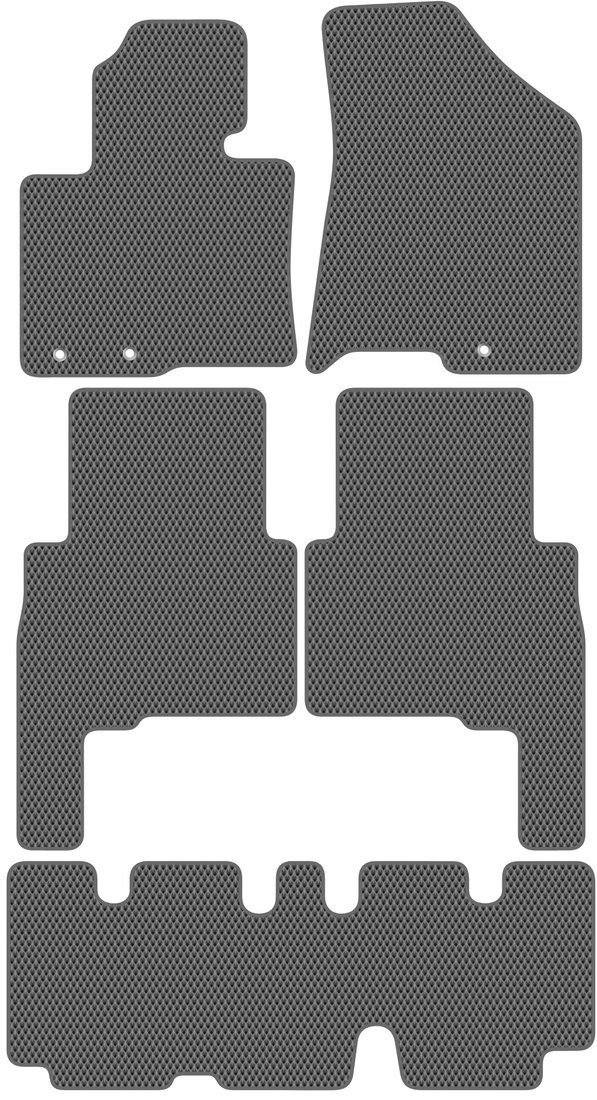 

Комплект ковриков для авто Alicosta Kia Sorento II (suv 7 мест / XM) +3 ряд 2009 - 2012 (серый, ромб)