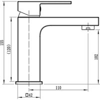 Смеситель Wellerein Linea 21LN26 (черный)