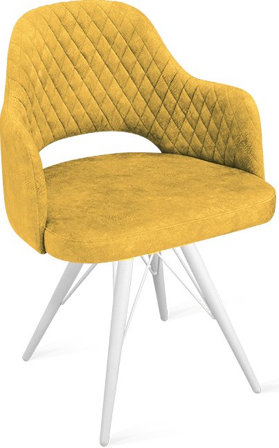 

Стул Трия Калипсо К3 (белый матовый/микровелюр Wellmart Yellow)