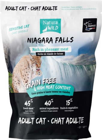 Natura Wild Niagara Falls для кошек с чувствительным пищеварением с мясом фазана 2 кг