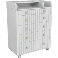 Детский комод Incanto Lunna Charm МДФ 800/5 PK-0004/12mdf (белый)