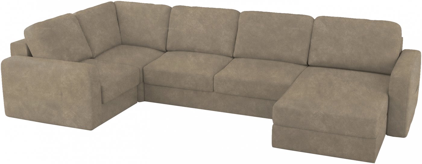 

П-образный диван Mio Tesoro Aurora компл.3 правый (Kashemir 230 коричневый)