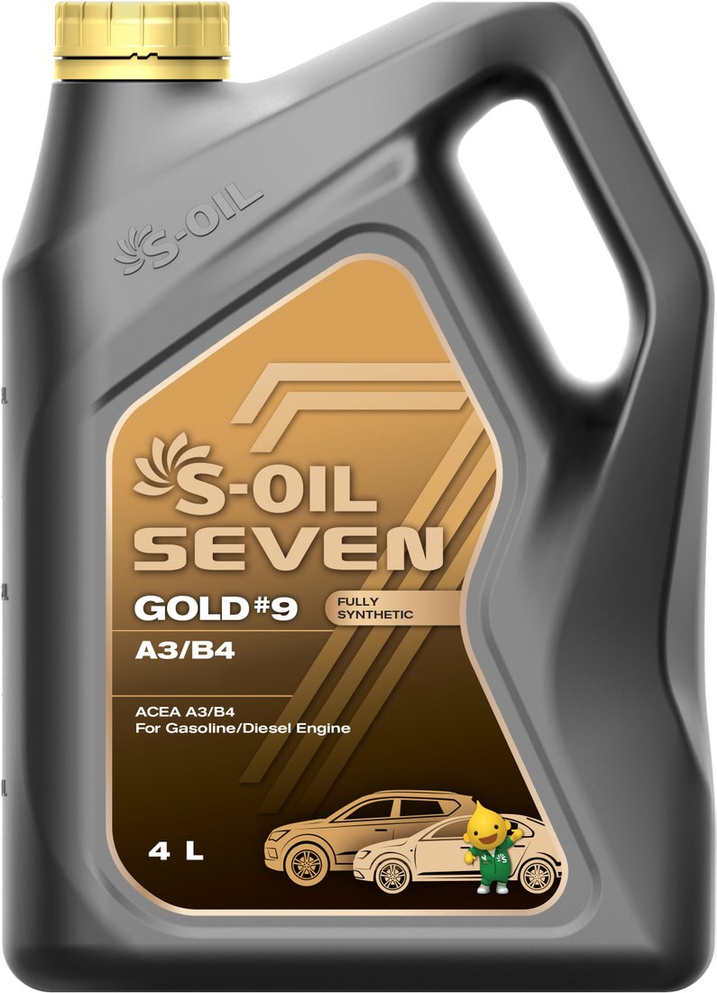 

Моторное масло S-OIL SEVEN GOLD #9 A3/B4 5W-40 4л