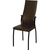 Стул Древпром Престиж ДП2-19 (черный матовый/Bengal коричневый)