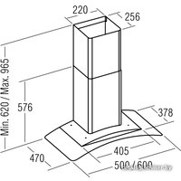 Кухонная вытяжка CATA C 500 Glass Black (02006408)