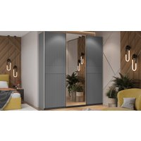 Шкаф-купе Трия Оскар Тиффани Т2 2100 282759 (серебро/серый графит/графит матовый)