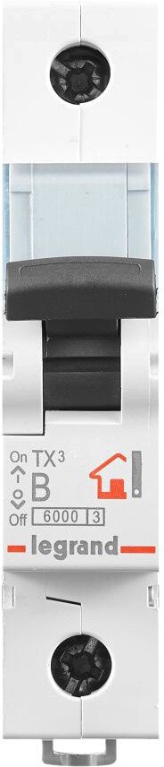 

Выключатель автоматический Legrand TX3 1P B 16A 6kA 1M 403972