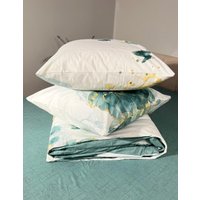 2-спальный комплект постельного белья Luxsonia Изумрудная роскошь 2сп с простыней на резинке ИВТ2409