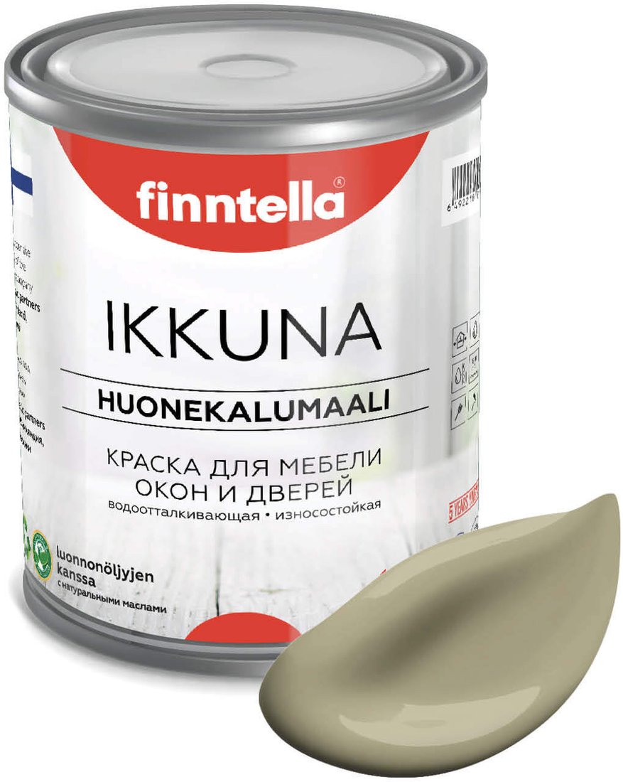 

Краска Finntella Ikkuna Wai F-34-1-1-FL023 0.9 л (зеленый/серый)
