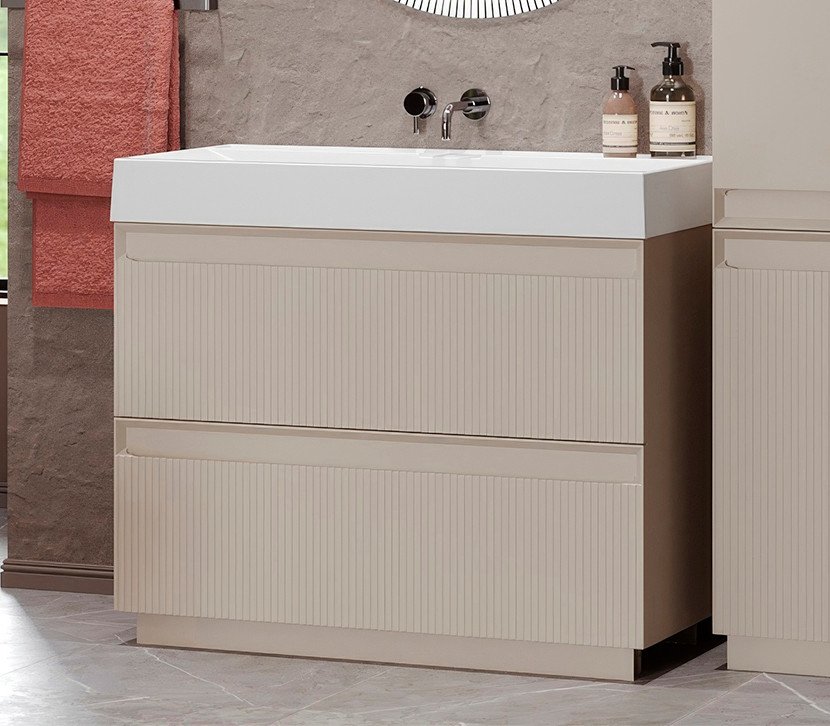 

Belux Тумба под умывальник Базель Н 90-02 (180, светлый миндаль матовый)