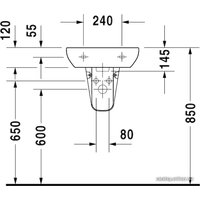 Умывальник Duravit D-Code 45x34 (07054500002)