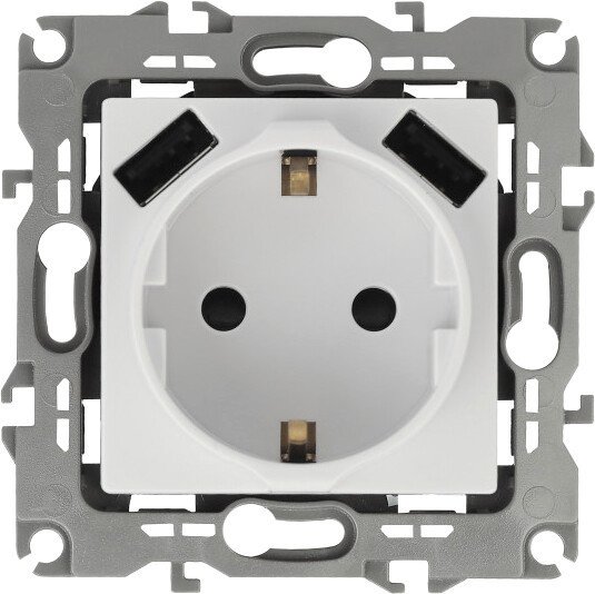 

Розетка USB ЭРА 12-4109-01 Б0047840 (белый)