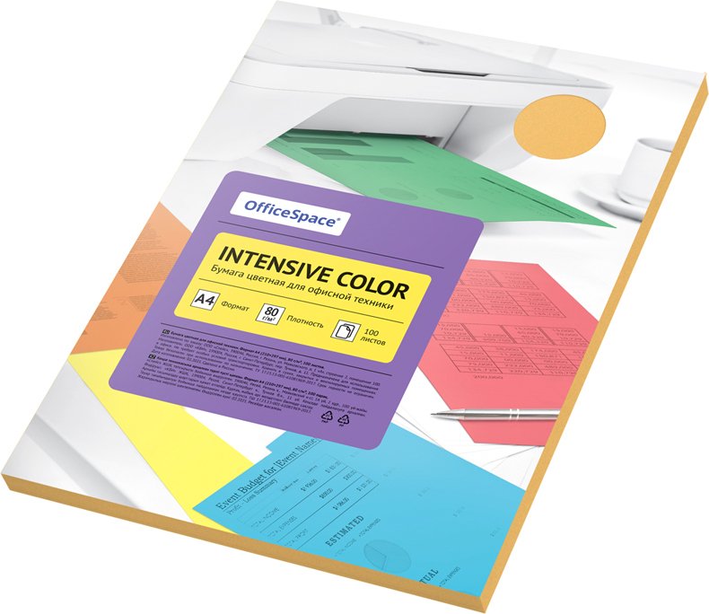 

Набор цветной бумаги OfficeSpace Intensive Color A4 IC_38229 (100 л, оранжевый)