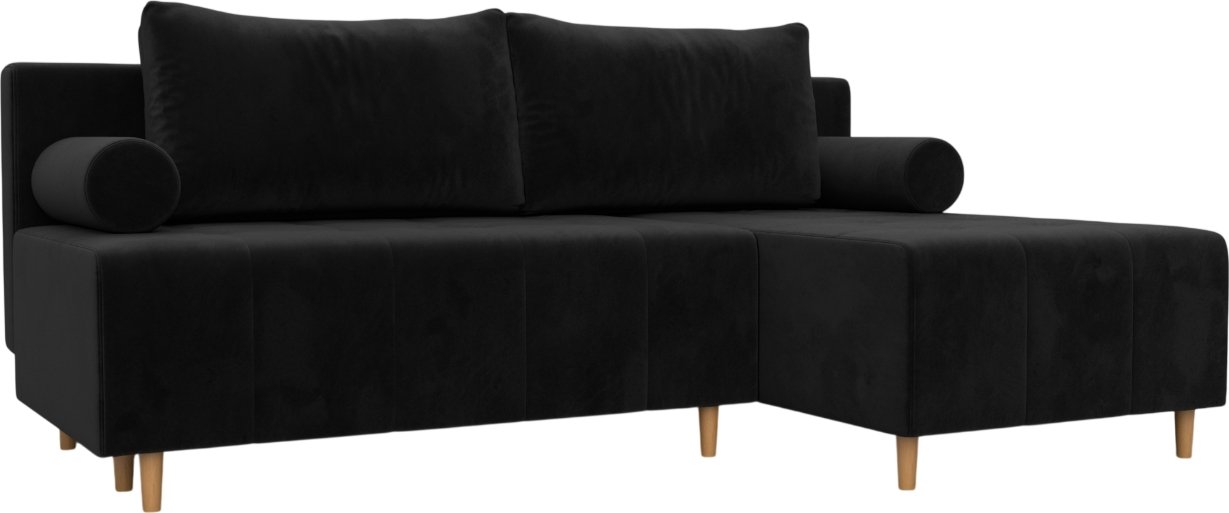 

Угловой диван Лига диванов Лига-102 универсальный 134794 (велюр Seven 35 черный)