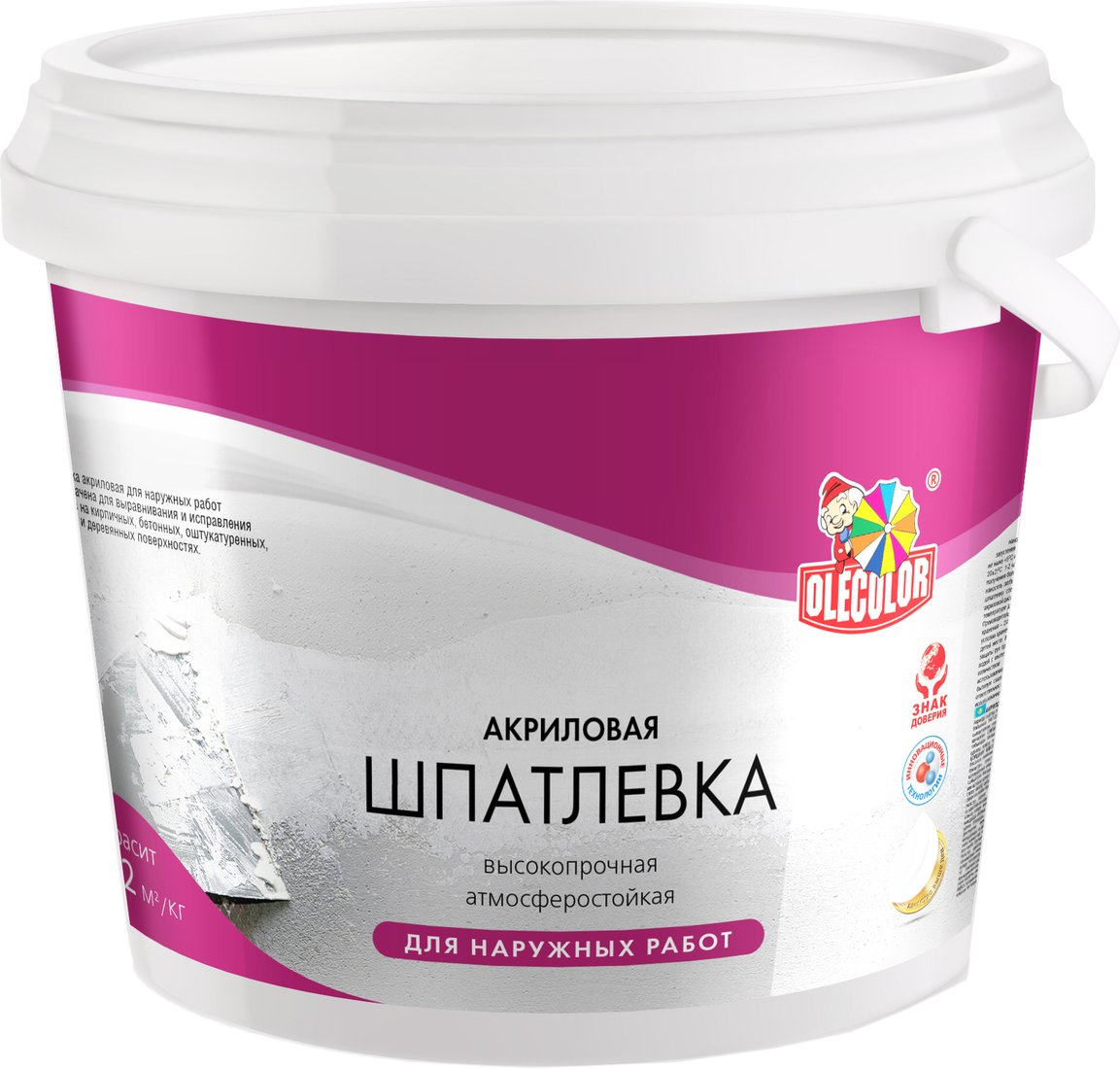 

Шпатлевка Olecolor акриловая для наружных работ 900 г