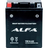 Мотоциклетный аккумулятор ALFA YB14-A2 (14 А·ч)