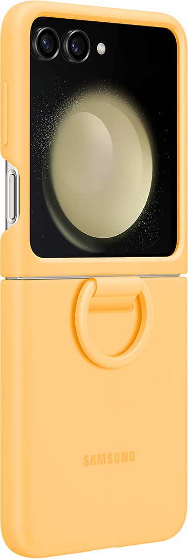 

Чехол для телефона Samsung Silicone Case with Ring Z Flip5 (абрикосовый)