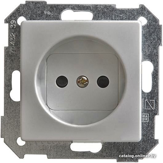 Накладка для розетки Simon 82040-33 (алюминий матовый)
