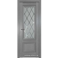 Межкомнатная дверь ProfilDoors 2.90XN L 70x200 (грувд серый/стекло матовое ромб)