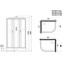 Душевая кабина Niagara NG-33974-14L 90x70