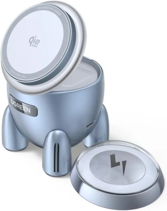 

Беспроводное зарядное Ugreen W713 65300 (голубой)