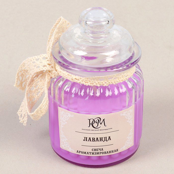

Ароматизированая свеча Русская свечная мануфактура Лаванда в банке 3654477