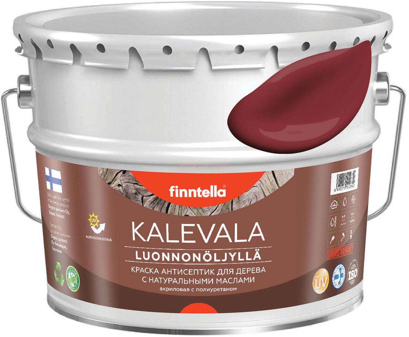 

Краска Finntella Kalevala Viininpu F-13-1-9-FL130 9 л (бордовый)