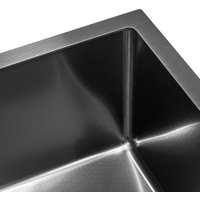 Кухонная мойка ARFEKA ECO AR 450*450 BLACK PVD NANO DECOR MILLET GRAINS (настольная)