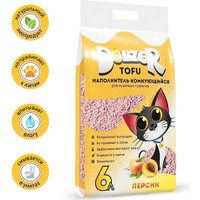 Наполнитель для туалета Doyzer Tofu персик 6 л