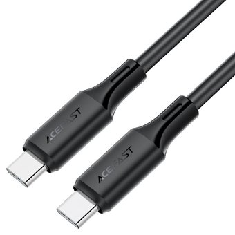 Кабель AceFast C17-03 USB Type-C - USB Type-C (1.2 м, черный)
