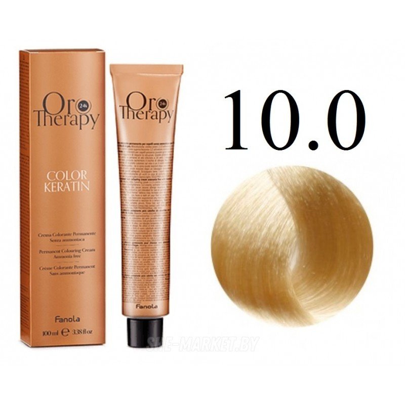 

Крем-краска Fanola ORO Therapy Color Keratin 10.0 блондин платиновый 100 мл