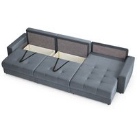 Угловой диван Mio Tesoro Манчестер 292 1.5ек-1.5ек-1.5пф (968 серый) в Бресте