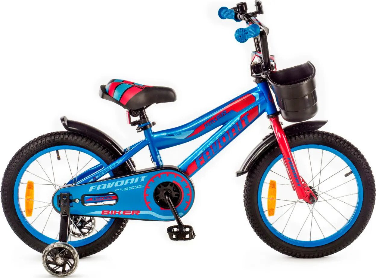 

Детский велосипед Favorit Biker 18 BIK-18BR (синий, разобранный)