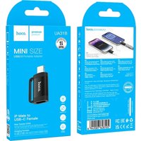 Адаптер Hoco UA31B USB Type-C - Lightning (черный)