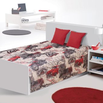 Покрывало Nivasan Харлей P.H- 125 (125x210, бежевый/красный/синий)