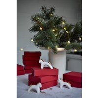 Елочная игрушка Ceramicmay Лошадка (белый с золотом)