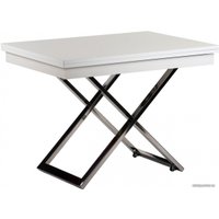 Стол-трансформер Levmar Cross GL (белый глянец/опоры нержавеющая сталь)
