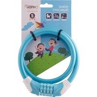 Тросовый велосипедный замок Нора-М №31 (ф12x650мм, голубой)